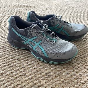 Asics Ortholite Gel-Sonoma 3 Women’s Trail Running Grey Blue Shoes T776N SZ 9